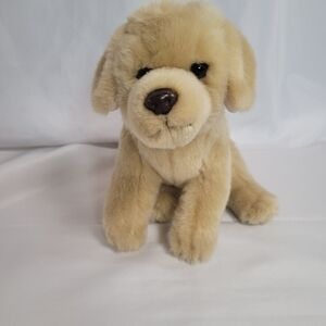 Toys R Us Animal Alley Golden Yellow Lab Sitting Puppy Plush Stuffed Anomal 10"